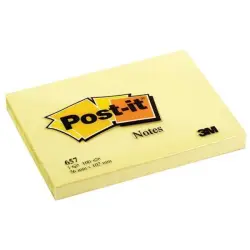 Karteczki samop. POST-IT 657, 102x76mm, 1x100 kart., żółty-452787