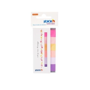 Zakładki STICK'N 45x15mm 6 kolorów SPRING 180 kartek -453916