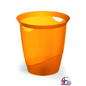 Kosz na śmieci DURABLE Trend 16l. - pomarańcz. Przez.-453923