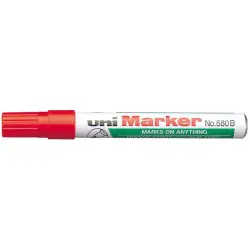Marker UNI perm. NO-580 ścięty czerwony-488377