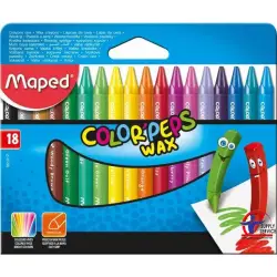 Kredki MAPED COLORPEPS świecowe 18 kolorów 861012 -542713