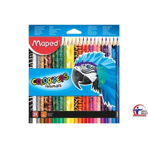 Kredki MAPED COLORPEPS ANIMALS trójkątne 24kolorów 832224 -542716