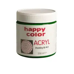 Farba akrylowa HAPPY COLOR 250ml słoik - c.zielony 52-543105