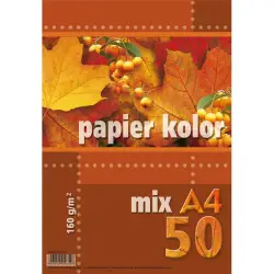Papier xero A4 kolor KRESKA 160g op.100 - intensywny-561414
