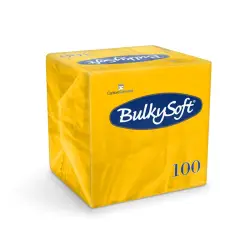 Serwetki BulkySoft 24x24cm op.100 - żółte-562284