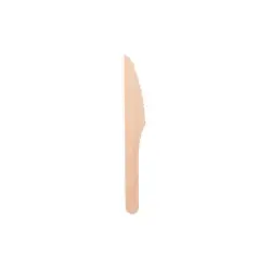 Nóż drewniana NATURA jednorazowy op.100-580521