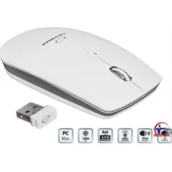 Mysz ESPERANZA bezprzewodowa 2.4GHZ optyczna USB SATURN biała EM120W -581068