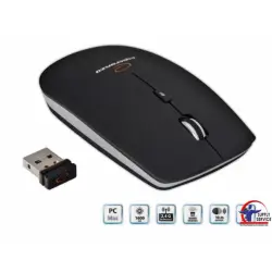 Mysz ESPERANZA bezprzewodowa 2.4GHZ optyczna USB SATURN czarna EM120K -581070