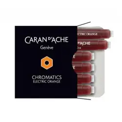 Naboje CARAN D'ACHE Chromatics Electric Orange 6szt. pomarańczowe-612651
