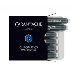 Naboje CARAN D'ACHE Chromatics Magnetic Blue 6szt. jasnoniebieskie-612654