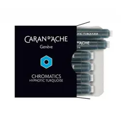 Naboje CARAN D'ACHE Chromatics Hypnotic Turquoise 6szt. turkusowe-612655