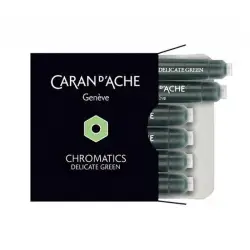 Naboje CARAN D'ACHE Chromatics Delicate Green 6szt. jasnozielone-612657