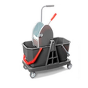 Wózek z wyciskarką i z rączką 2 x 20L-612837