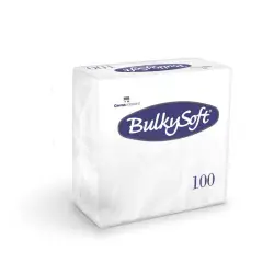 Serwetki BulkySoft dwuwarstwowe 40x40 składane 1/4 kolor biały op.100 32990-613086
