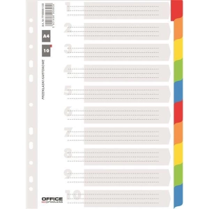 Przekładki OFFICE PRODUCTS 10 kolorów -614713