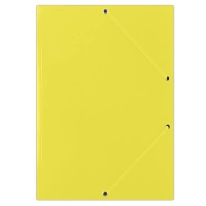 Teczka z gumką DONAU karton A4 400g 3-skrz. żółta-616713