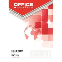 Blok biurowy OFFICE PRODUCTS A4 w kratkę 100 kart. 70gsm-617122
