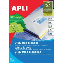 Etykiety APLI uniwersalne 64,6x33,8mm, prostokątne, białe 100 ark.-617492