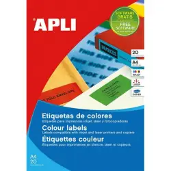 Etykiety APLI kolor 210x297 (1) op.20 czerw AP1601-617879