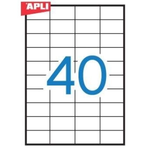 Etykiety APLI uniwersalne 52,5x29,7mm, prostokątne, białe 100 ark.-617491