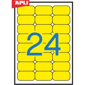Etykiety APLI kolor 70x37 (24) op.20 żółte AP1591-617858