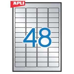 Etykiety APLI PCV srebrne 45,7x21,2 (48) AP10066-617949