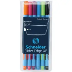 Zestaw długopisów w etui SCHNEIDER Slider Edge XB 6 szt. miks kolorów-618471
