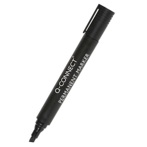 Marker Q-CONNECT permane. ścięty - czarny-619055