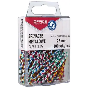 Spinacz OFFICE PRODUCTS 28mm zebra op.100-619825