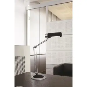 Lampka na biurko MAUL Office srebrno / czarna-620547