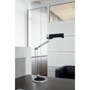 Lampka na biurko MAUL Office srebrno / czarna-620548