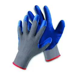 Rękawice ekon. Clinker (HS-04-002) montażowe rozm. 10 biało-niebieskie