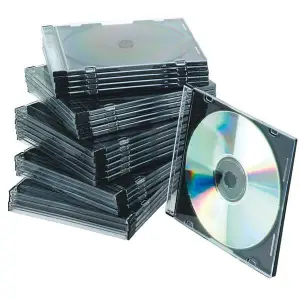 Pudełko na płytę CD/DVD Q-CONNECT slim 25szt. przeźroczyste-621257