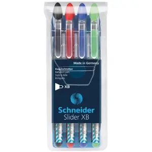 Zestaw długopisów SCHNEIDER Slider Basic XB 4 szt. miks kolorów podstawowych-623342