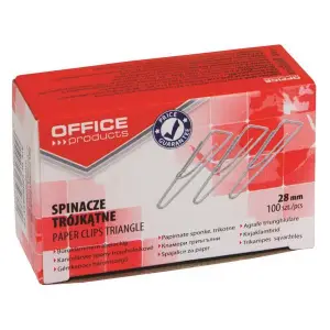 Spinacze OFFICE PRODUCTS trójkątne  28mm 100szt. srebrne-624307