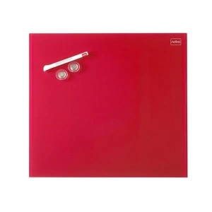 Tablica suchoś. NOBO Diamond, 30x30cm, szklana, czerwona-624692