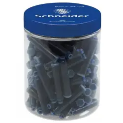 Naboje do piór SCHNEIDER plastikowy słoik 100 szt. niebieski-625078