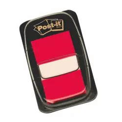 Zakładki indeksujące POST-IT (680-1) PP 25x43mm 50 kart. czerwone-625243