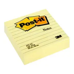 Karteczki POST-IT w linie (675-YL), 100x100mm, 1x300 kart., żółty-625301