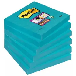 Karteczki POST-IT Super Sticky (654-6SS-EB), 76x76mm, 1x90 kartek, niebieski-625441
