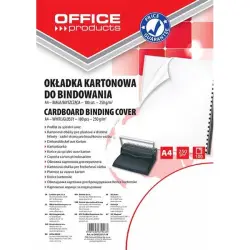 Okładki do bindowania OFFICE PRODUCTS karton A4 250gsm błyszczące 100szt. białe-625491