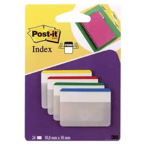 Zakładki indeksujące POST-IT do archiwizacji (686-F1) PP proste 50,8x38mm 4x6 kart. mix kolorów-625271