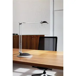 Lampka LED na biurko MAULbusiness 11W srebrno-czarna-625683