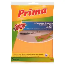 Ściereczki uniwersalne PRIMA Maxi "Jak bawełna" 5szt. żółte-626678