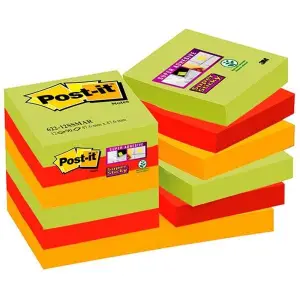 Karteczki POST-IT Super Sticky (622-12SSMAR-EU), 47,6x47,6mm, 12x90 kart., paleta Marrakesz-626222