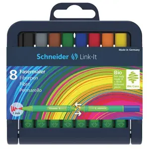Flamaster SCHNEIDER Link-It 1,0mm stojak - podstawka 8szt. mix kolorów-626480