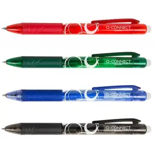 Długopis Q-CONNECT  1,0mm wymazywalny czarny-626859