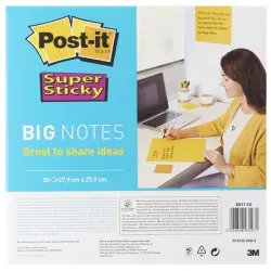 Karteczki POST-IT Super Sticky Big Notes (BN11 -EU), 280x280mm,1x30 kart., żółty-627153