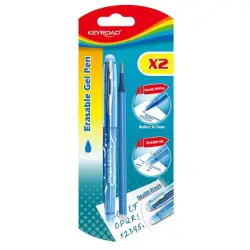 Długopis KEYROAD 0,7mm wymazywalny + wkład blister niebieski-627519