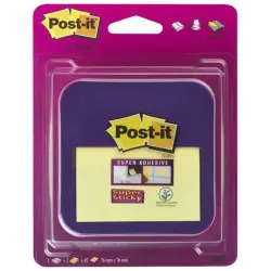 Podajnik do karteczek samoprzylepnych POST-IT® Z-Notes (VD-330) fioletowy w zestawie 2 bloczki Super Sticky Z-Notes-6276